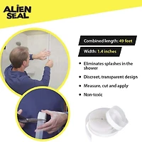Alien Draft Seal Anti-Draft Adhesive and Flexible Flap to Seal Gaps Around Doors, Showers, and Windows