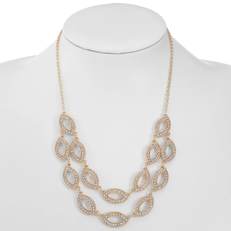 Monet Jewelry Layered Womens Inch Collar Necklace