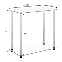 Convenience Concepts Classic Glass Glass End Table
