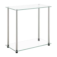 Convenience Concepts Classic Glass Glass End Table