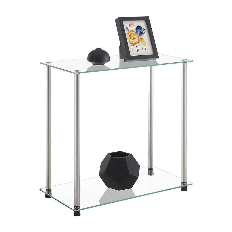 Convenience Concepts Classic Glass Glass End Table