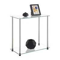 Convenience Concepts Classic Glass Glass End Table