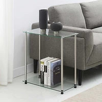 Convenience Concepts Classic Glass Glass End Table