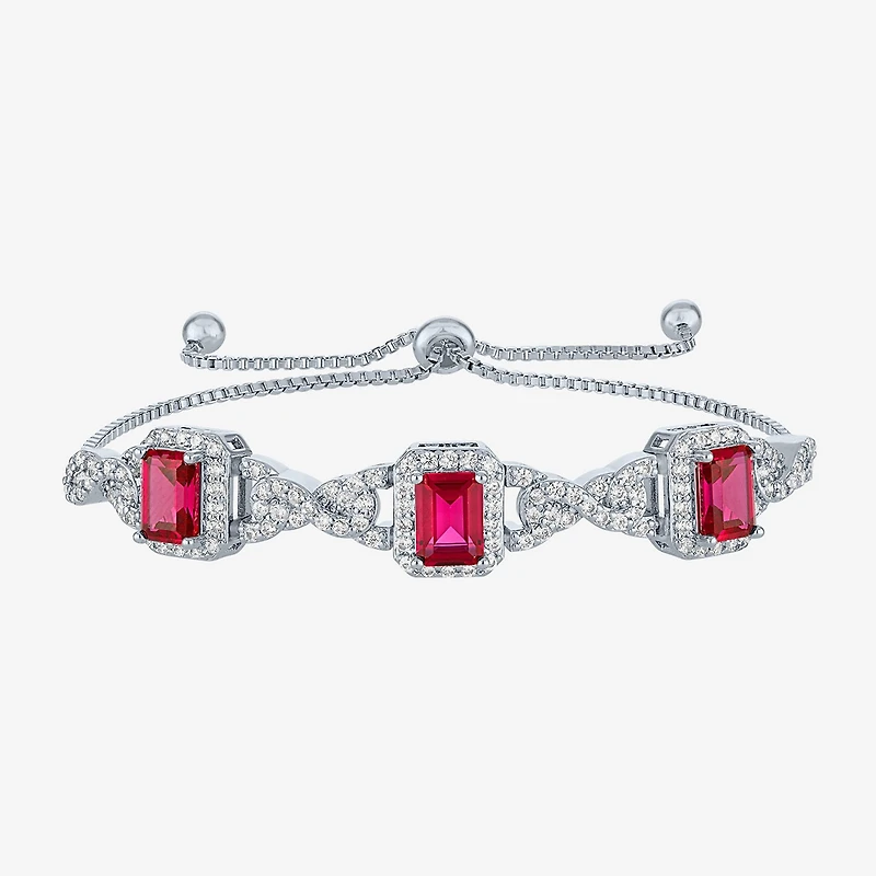 Womens Lab Created Red Ruby Pure Silver Over Brass 4-pc. Jewelry Set