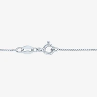 Womens Lab Created Blue Topaz Sterling Silver Cross 18 Inch Pendant Necklace