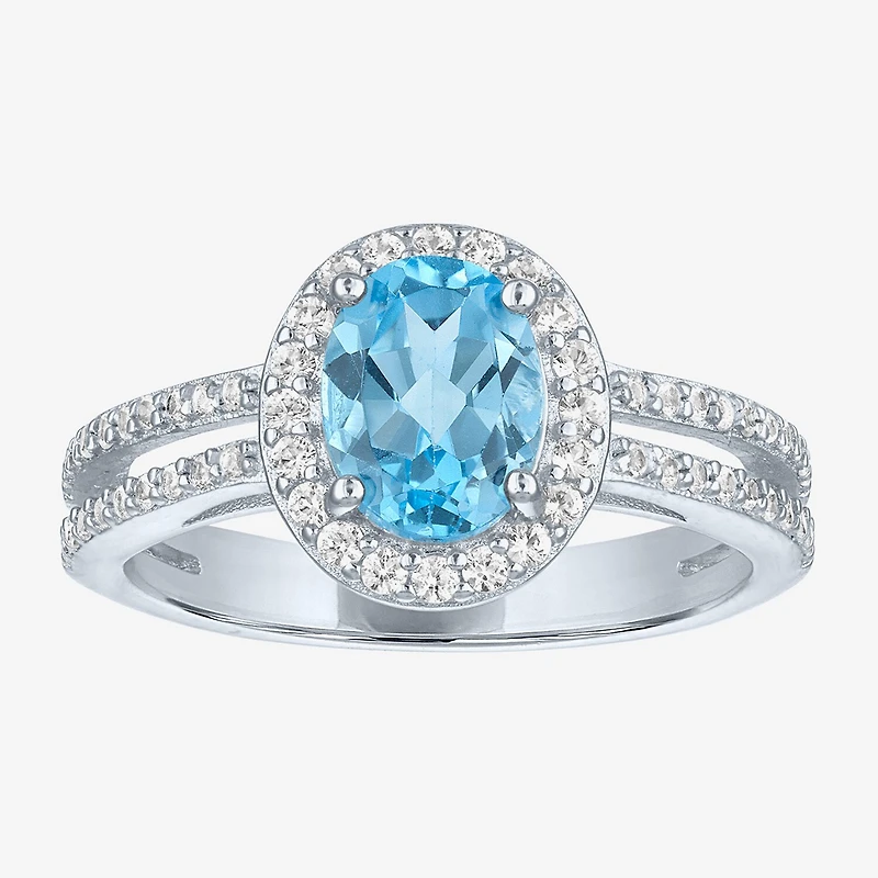 Womens Genuine Blue Topaz Sterling Silver -pc. Jewelry Set