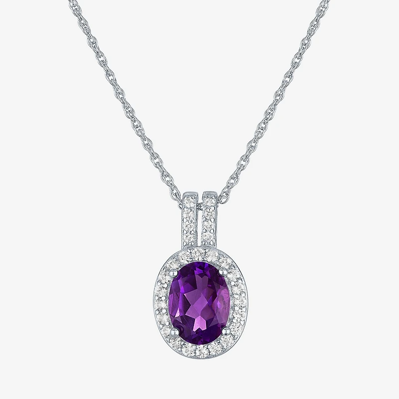 Womens Genuine Purple Amethyst Sterling Silver 3-pc. Jewelry Set