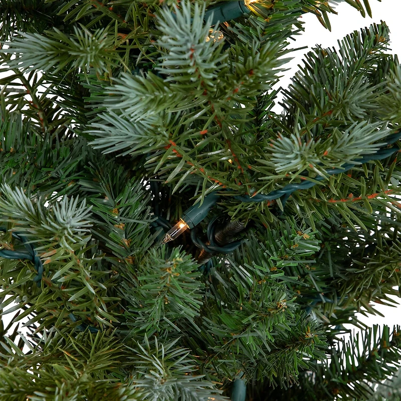 Northlight Potted Clear Lights 4 Foot Pre-Lit Spruce Christmas Tree