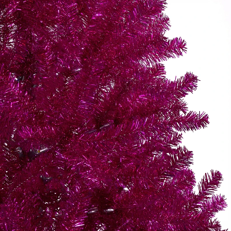 Northlight 6ft Pink Tinsel Unlit 6 Foot Christmas Tree