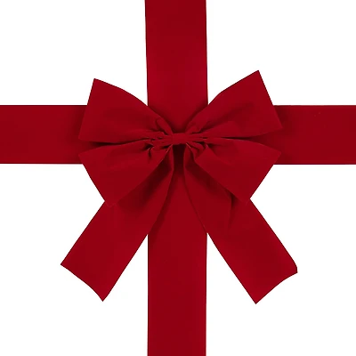 Northlight 14ft Velvet Door Bow Indoor Velvet Ribbon