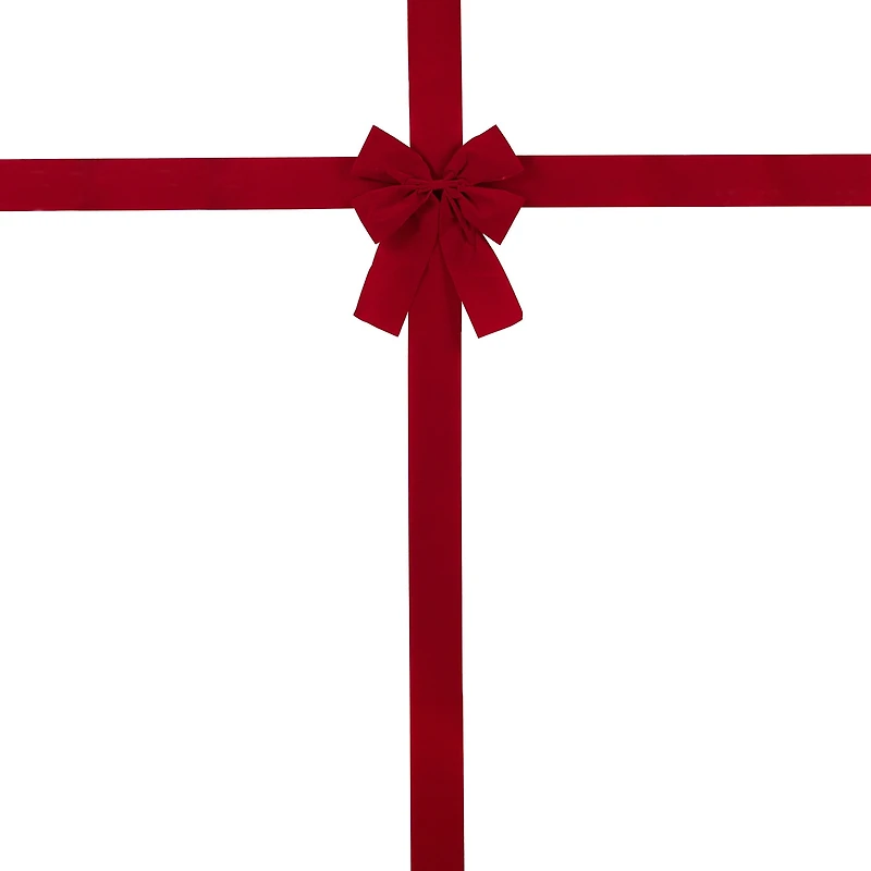 Northlight 14ft Velvet Door Bow Indoor Velvet Ribbon