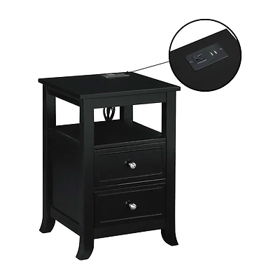 Convenience Concepts Melbourne 2-Drawer End Table
