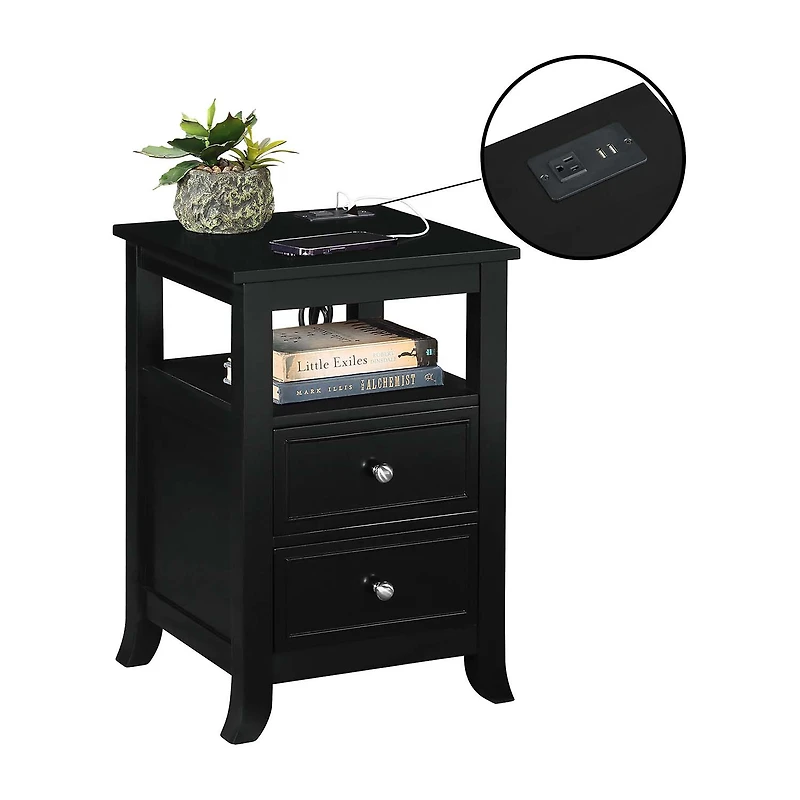 Convenience Concepts Melbourne 2-Drawer End Table
