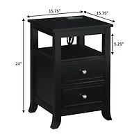 Convenience Concepts Melbourne 2-Drawer End Table