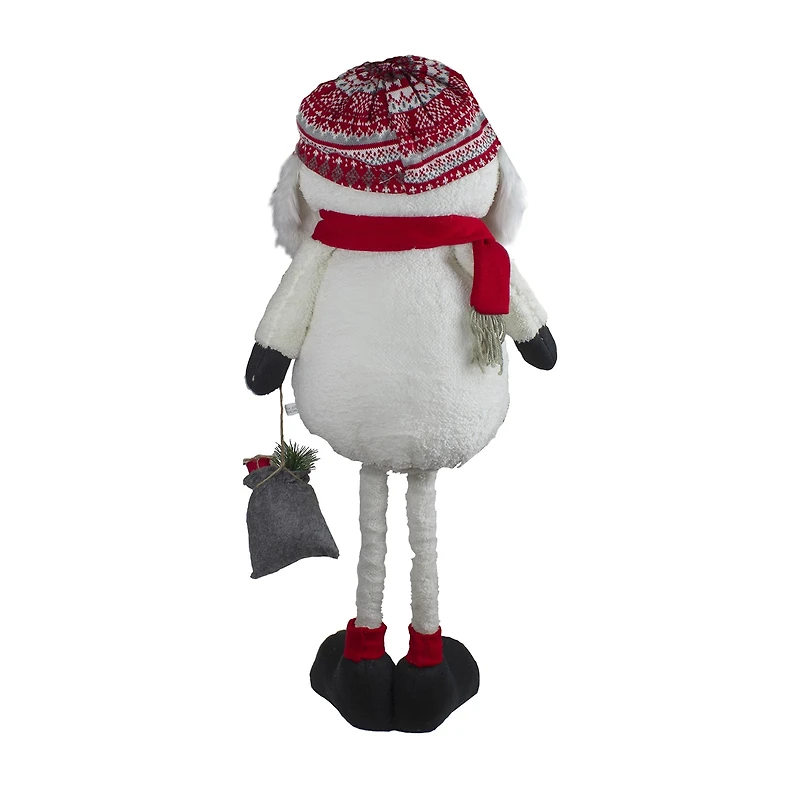 Northlight Plush Snowman Telescopic Legs Christmas Snowman Figurine