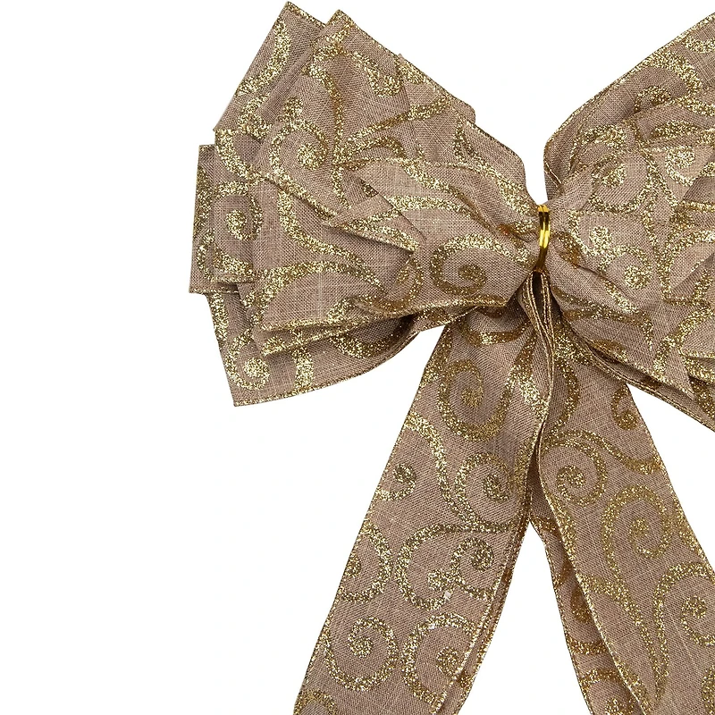 Northlight Scroll 16 Loop Bow Indoor Ribbon