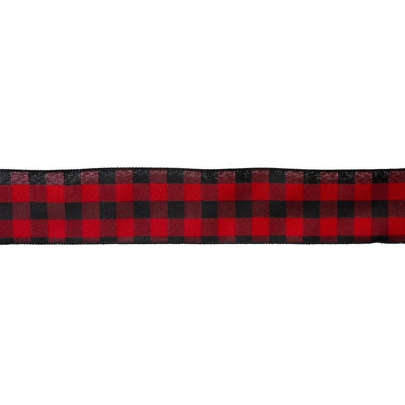 Northlight Plaid 16 Loop Bow Indoor Ribbon