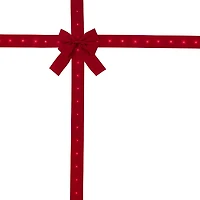 Northlight 14ft Prelit Red Velvet  Door Bow Indoor Velvet Ribbon