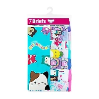 Little & Big Kid Girls Squishmallows 7 Pack Brief Panty Gup7701