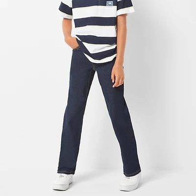 Thereabouts Little & Big Kid Boys Adjustable Waist Stretch Fabric Slim Straight Leg Jean