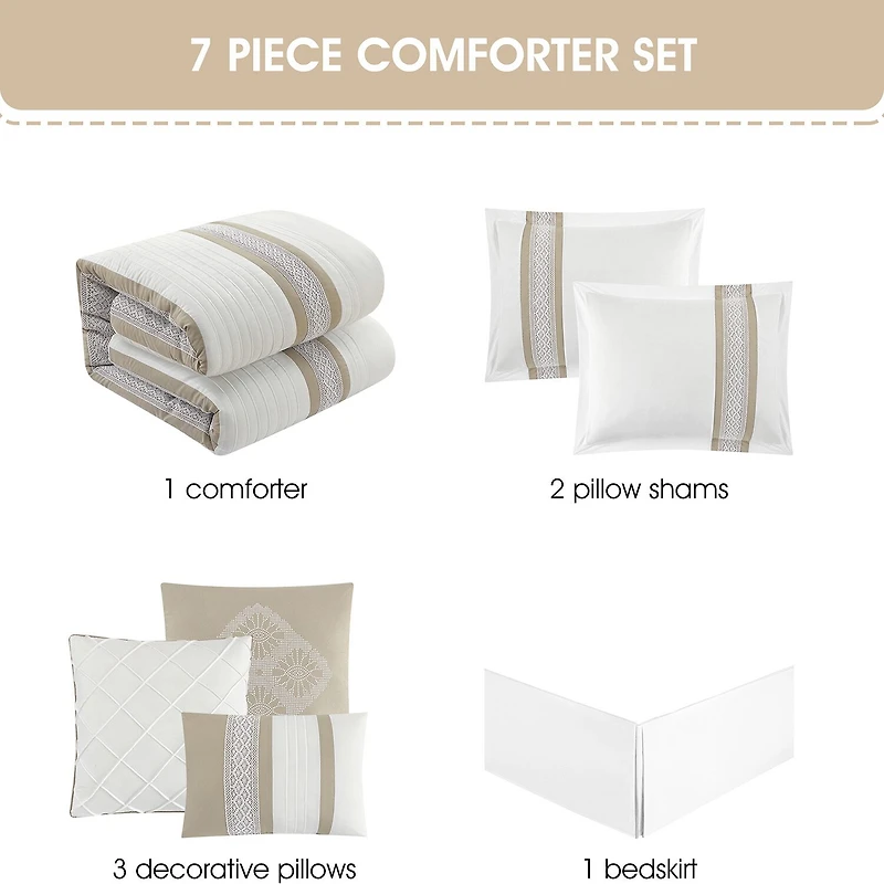 Stratford Park Keegan 7pc Lightweight Comforter Set