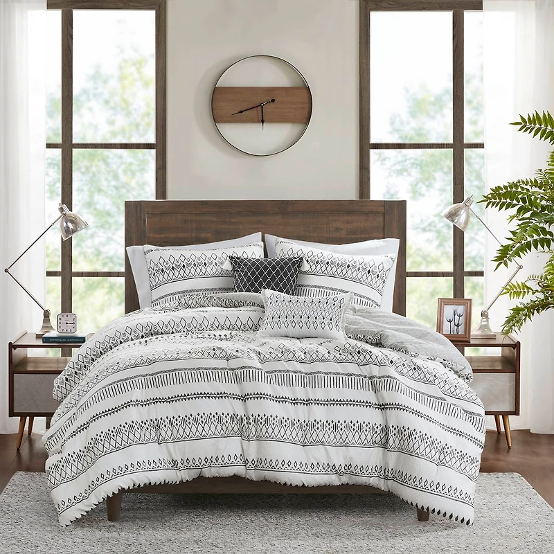 Madison Park Joshua Seersucker 5-pc. Midweight Comforter Set
