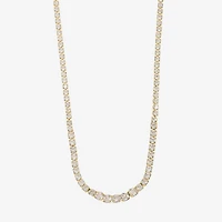 Sparkle Allure Womens Cubic Zirconia 14K Gold Over Brass 16 Inch Tennis Necklace