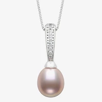 Cultured Freshwater Pearl Sterling Silver 18 Inch Pendant Necklace