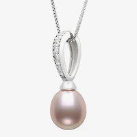 Cultured Freshwater Pearl Sterling Silver 18 Inch Pendant Necklace