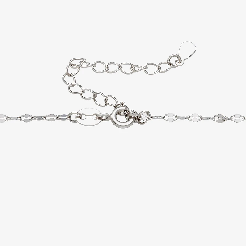 Yes, Please! Womens Genuine White Sterling Silver 18 Inch Pendant Necklace