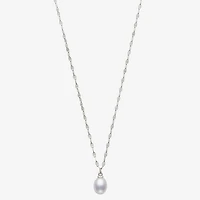 Yes, Please! Womens Genuine White Sterling Silver 18 Inch Pendant Necklace