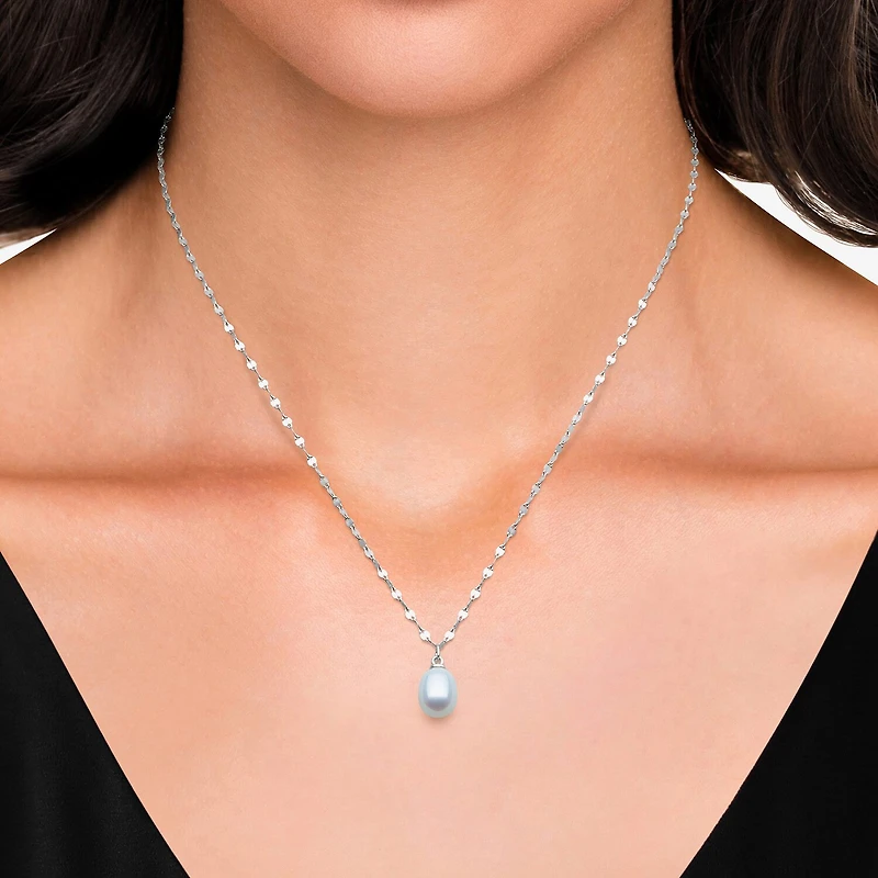 Yes, Please! Womens Genuine White Sterling Silver 18 Inch Pendant Necklace