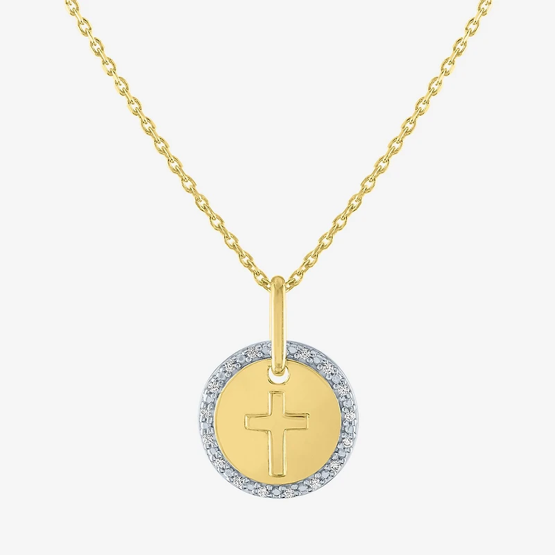 Yes, Please! Womens Lab Grown White Diamond Accent 14K Gold Over Silver 2-pc. Necklace Set