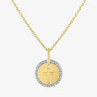 Yes, Please! Womens Lab Grown White Diamond Accent 14K Gold Over Silver 2-pc. Necklace Set