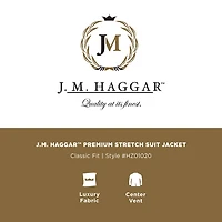 Haggar JMH Mens Classic Fit Plaid Suit Jacket