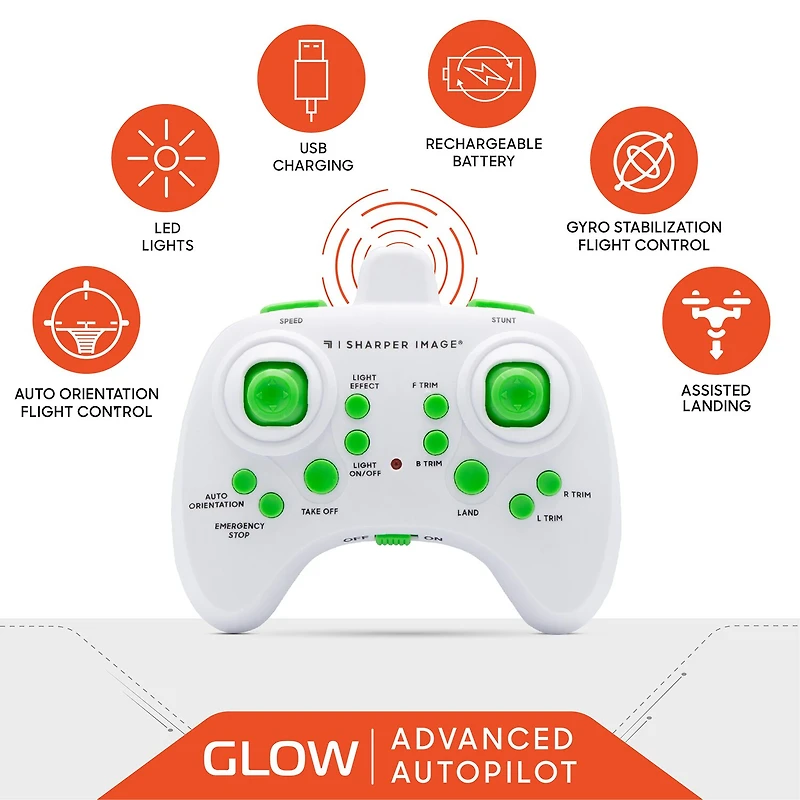 Sharper Image® Glow Up LED Mini Stunt Drone