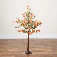 Nearly Natural 4ft Autumn Eucalyptus Lighted Indoor Artificial Tree