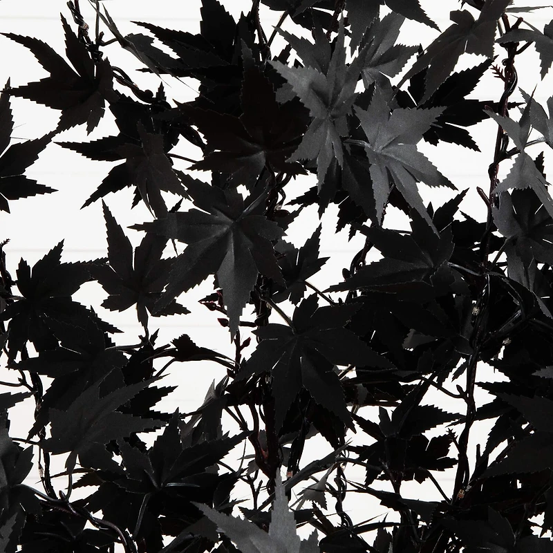 Nearly Natural 4ft Pre-Lit Black Maple Lighted Indoor Artificial Tree