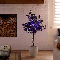 Nearly Natural 4ft Pre-Lit Black Maple Lighted Indoor Artificial Tree