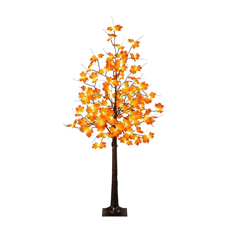 Nearly Natural 5ft Pre-Lit Autumn Maple Lighted Indoor Artificial Tree