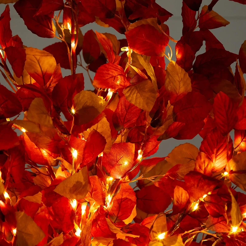 Nearly Natural 4ft Pre-Lit Autumn Lighted Indoor Artificial Tree