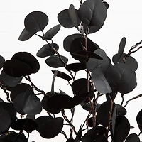 Nearly Natural 4ft Pre-Lit Black Eucalyptus Lighted Indoor Artificial Tree