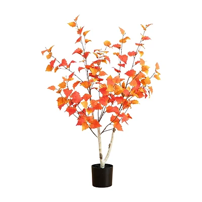 Nearly Natural 3ft Birch Fall Indoor Artificial Tree