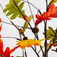Nearly Natural 3ft Autumn Maple Fall Lighted Indoor 3-pc. Artificial Tree