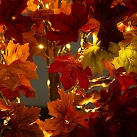 Nearly Natural 5ft Autumn Maple Fall Lighted Indoor Artificial Tree
