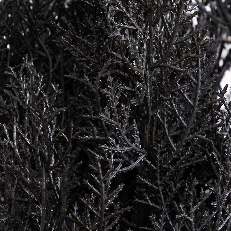 Nearly Natural Halloween Black Cedar Indoor Outdoor Artificial Tree