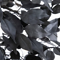 Nearly Natural 5ft Halloween Black Ficus Indoor Artificial Tree