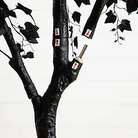 Nearly Natural 7ft Halloween Black Maple Indoor Artificial Tree