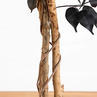 Nearly Natural 4ft Halloween Black Ficus Indoor Artificial Tree