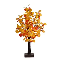 Nearly Natural 21" Pre-Lit Eucalyptus Lighted Indoor 3-pc. Artificial Tree